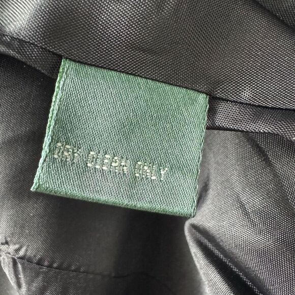 Lauren Ralph Lauren 100% Linen Blazer Size 4 Black - Picture 6 of 6